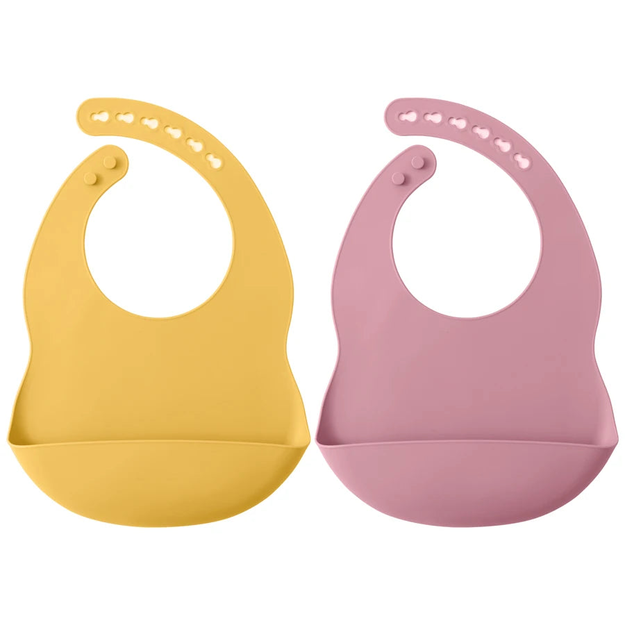 Silicone Baby Bib - 2 Pack