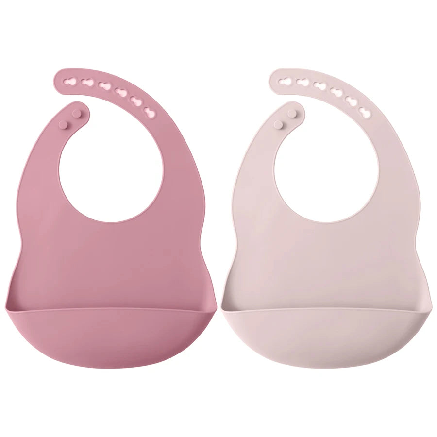 Silicone Baby Bib - 2 Pack