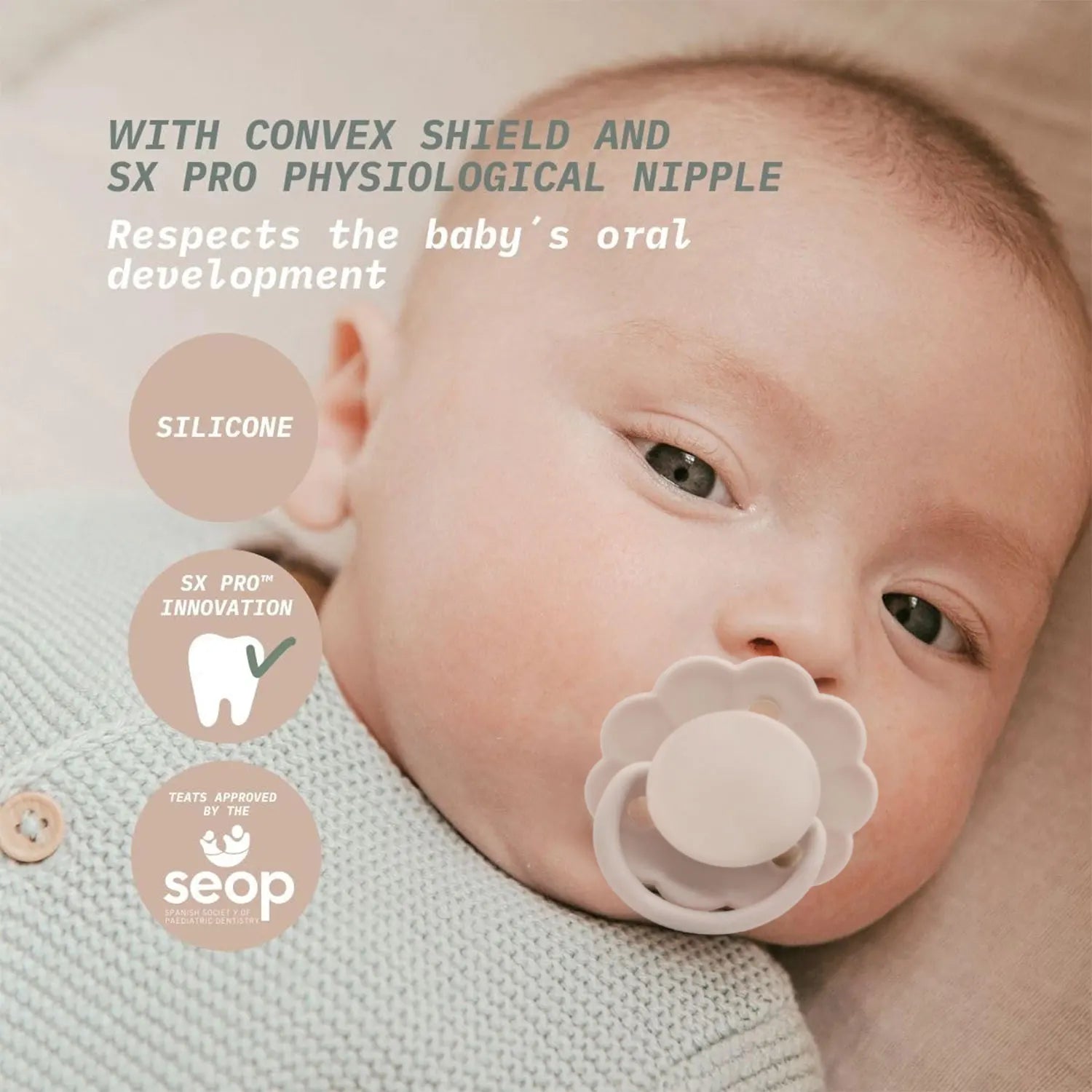 Natural latex pacifier