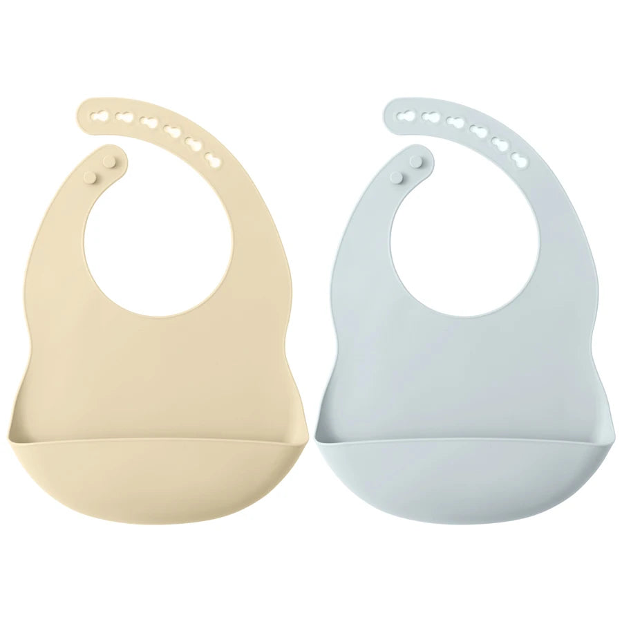 Silicone Baby Bib - 2 Pack