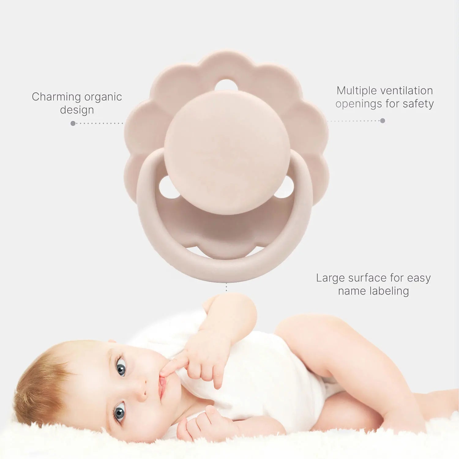 Natural latex pacifier