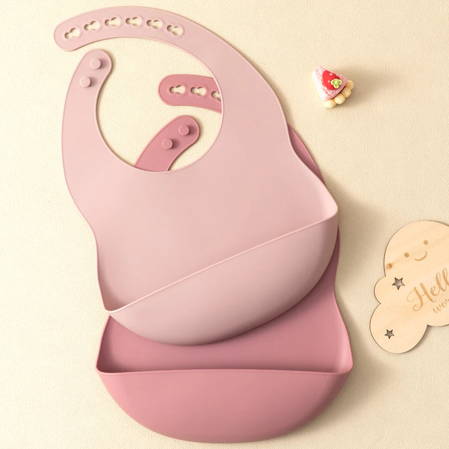 Silicone Baby Bib - 2 Pack