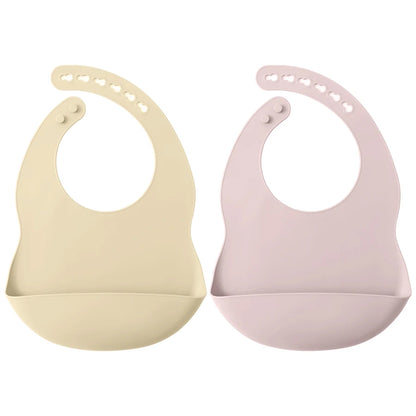 Silicone Baby Bib - 2 Pack
