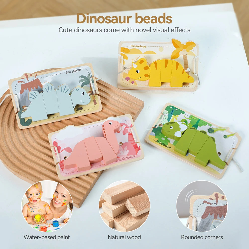 Wooden Lacing Set