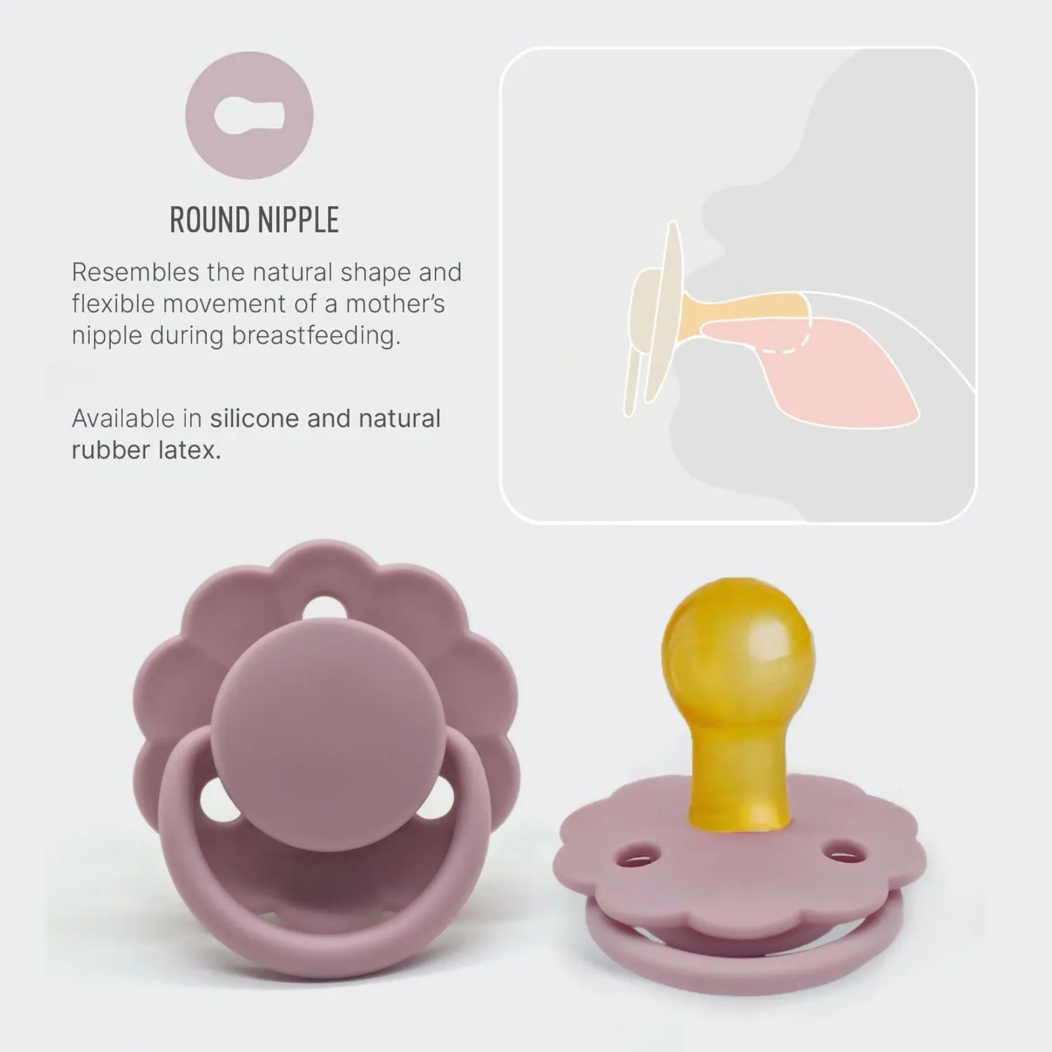 Natural latex pacifier